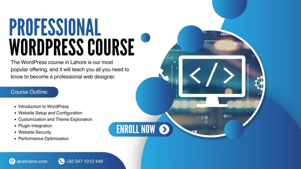 WordPress course in Lahore